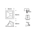 Asymmetric Chill Out Range Square Recessed Ceiling Light