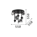 Perlage 9 Ceiling Light