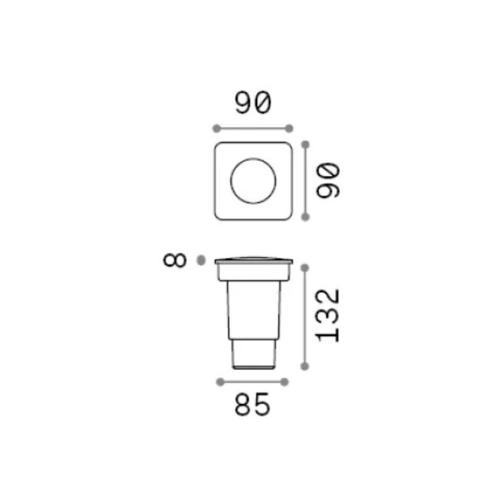 Gravity Square Small Exterior in-ground Light