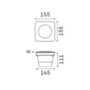 Gravity Square Big Exterior in-ground Light