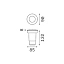 Gravity Round Small Exterior in-ground Light