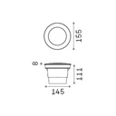 Gravity Round Big Exterior in-ground Light