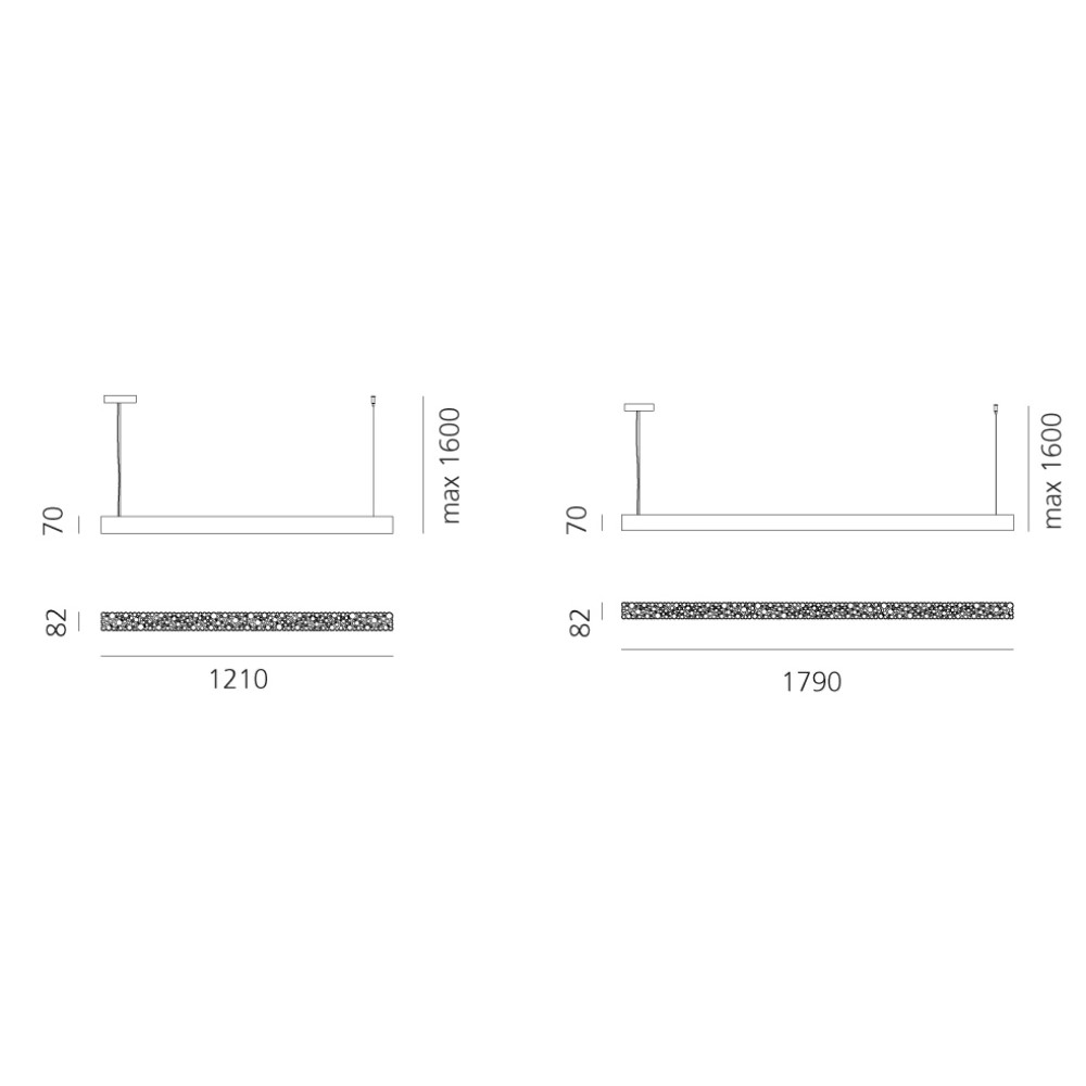 Calipso Linear Suspension Lamp App Compatible