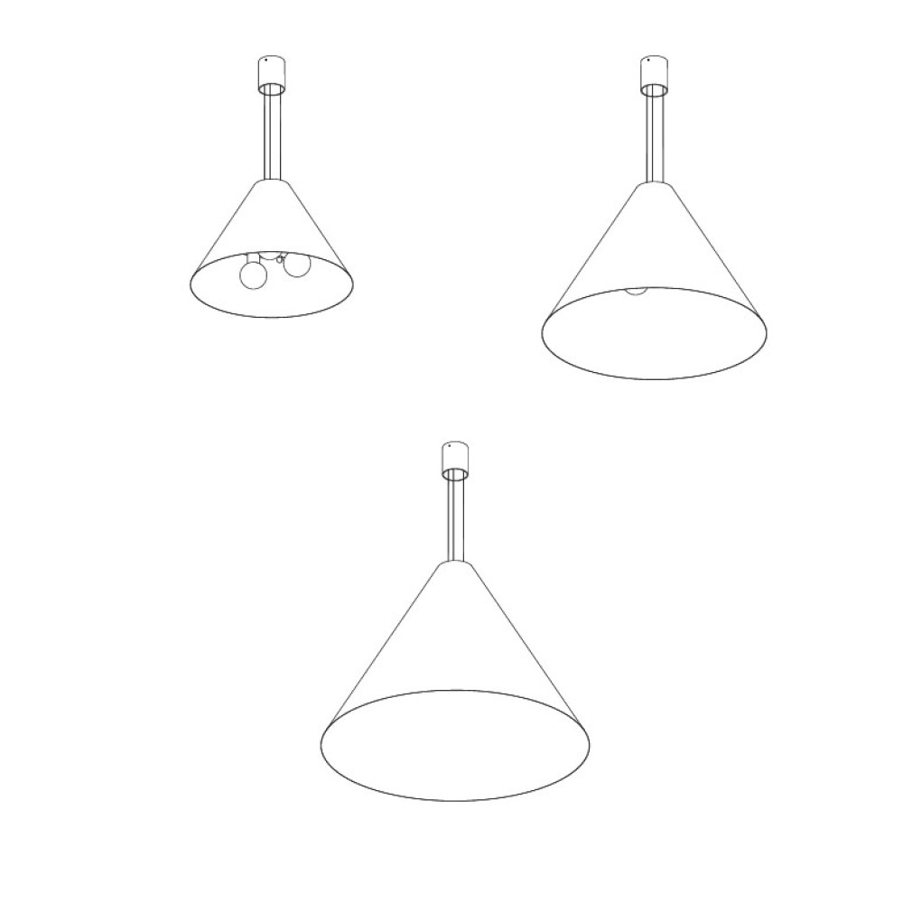 Cone Ceiling and Suspension Lamp