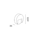 Reto Round 1.3 Outdoor Wall Light