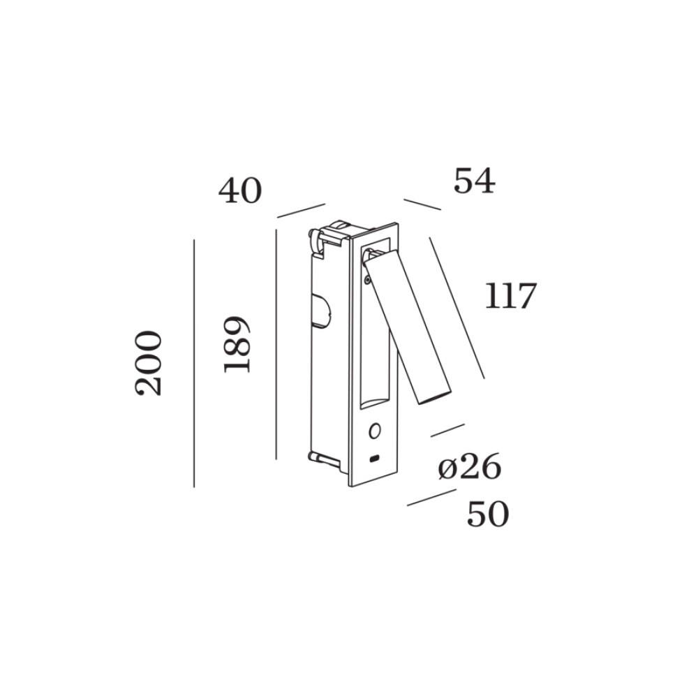 Match Snooze 1.0 Semi Recessed Wall Light