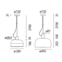 Bellhop Glass S2 Suspension Lamp