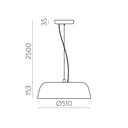 Oslo Pendant 510 White