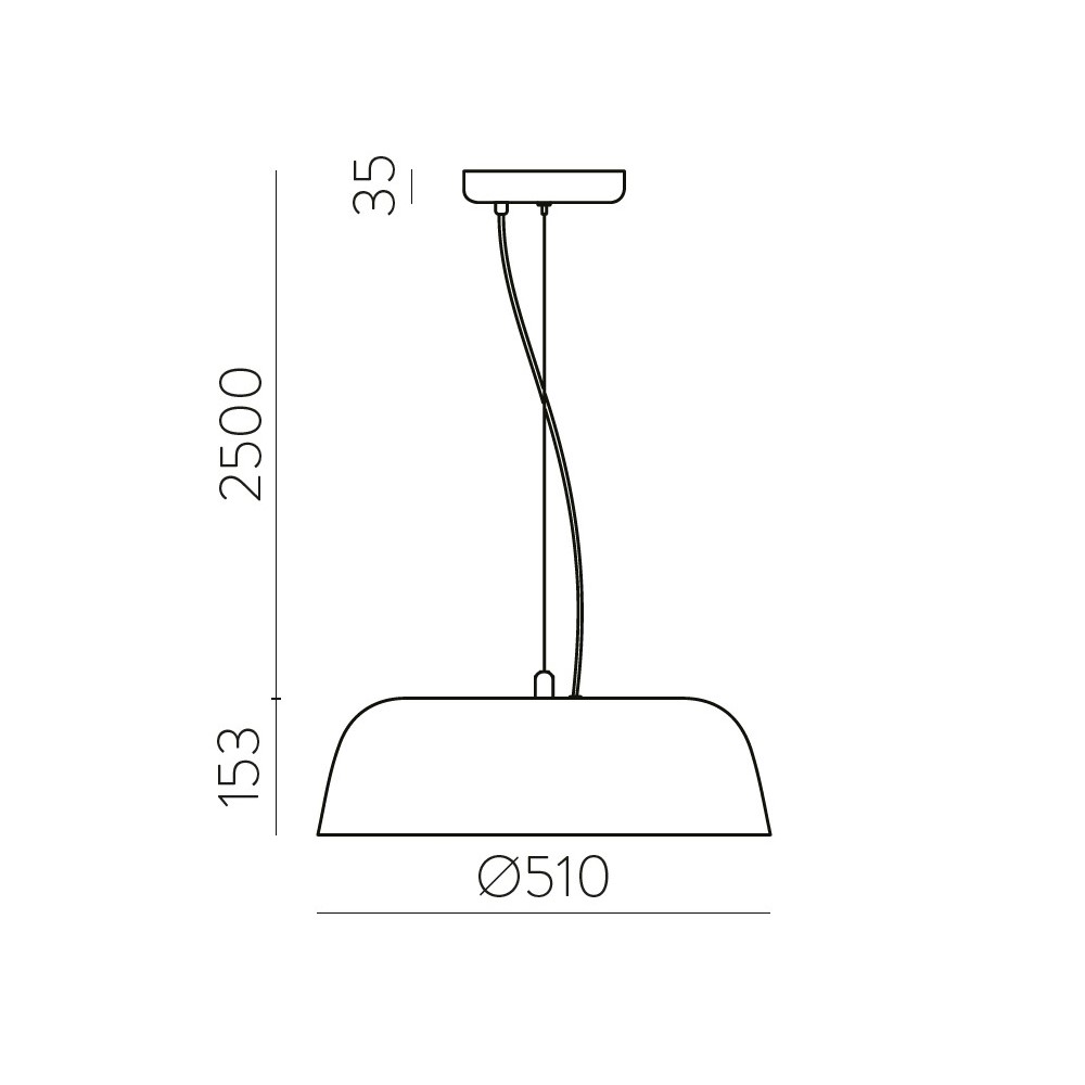 Oslo Pendant 510 White
