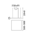 Oracle Slim Square Suspension Lamp