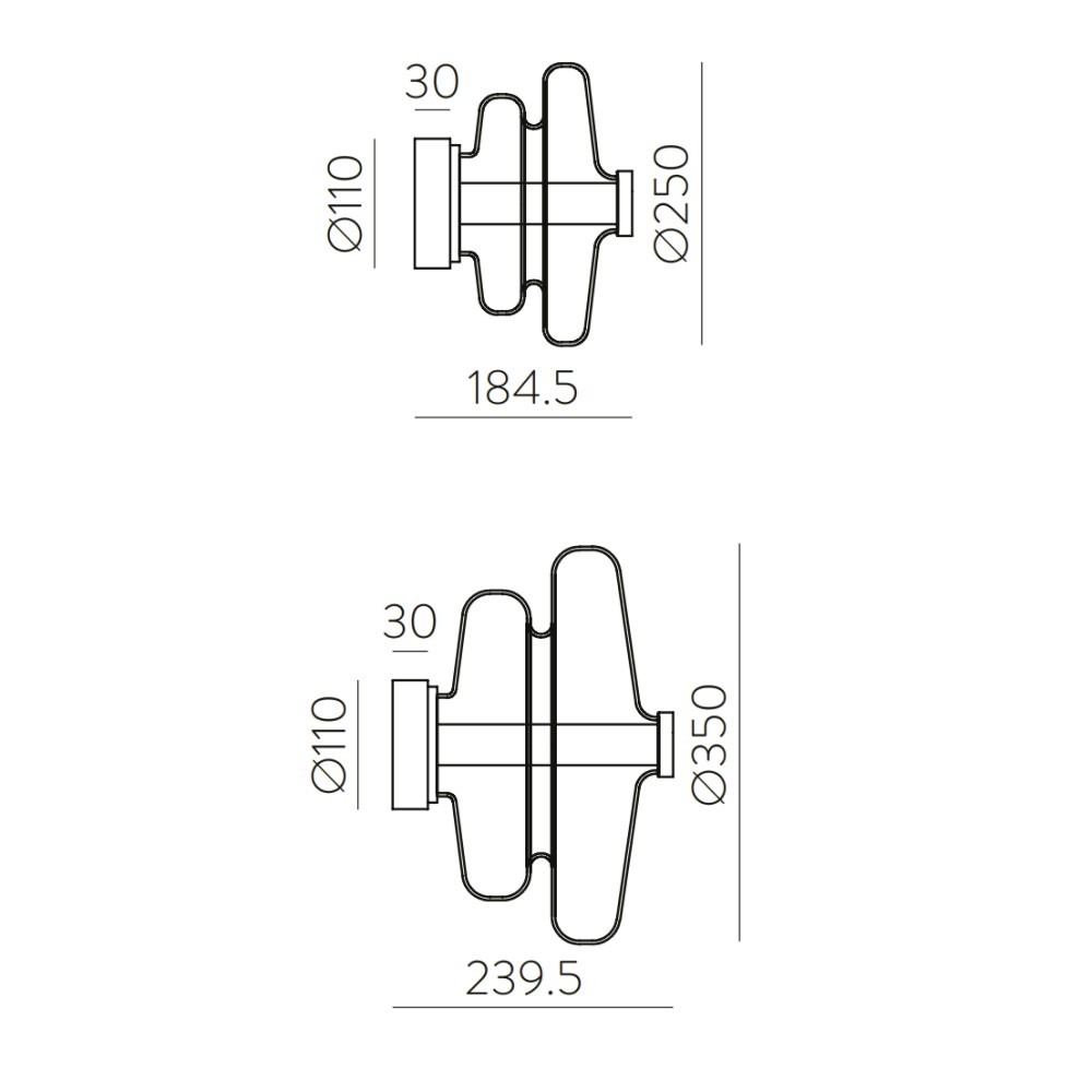 Sira Wall and Ceiling Light