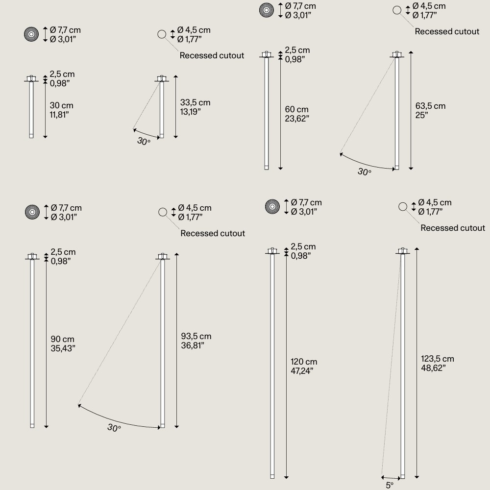 A–Tube Nano Swing Recessed Ceiling Light