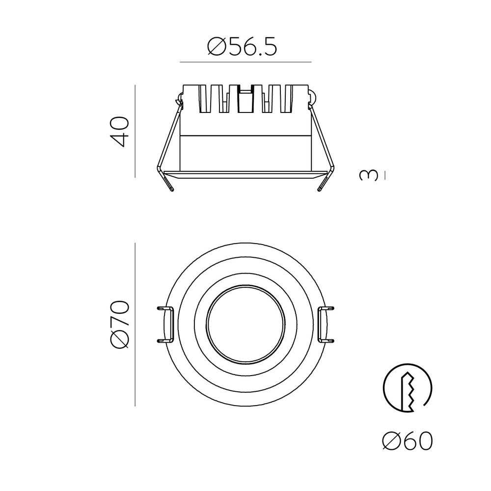 Short Recessed Ceiling Light