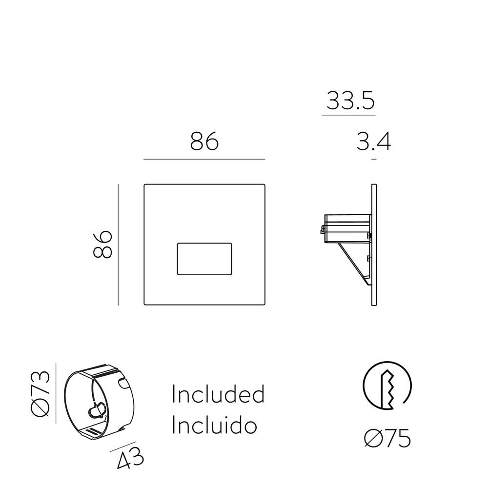Sign Square Wall Light