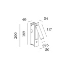 Match Snooze 1.1 Semi Recessed Wall Light