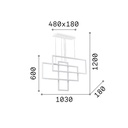 Frame Rectangle Suspension Lamp
