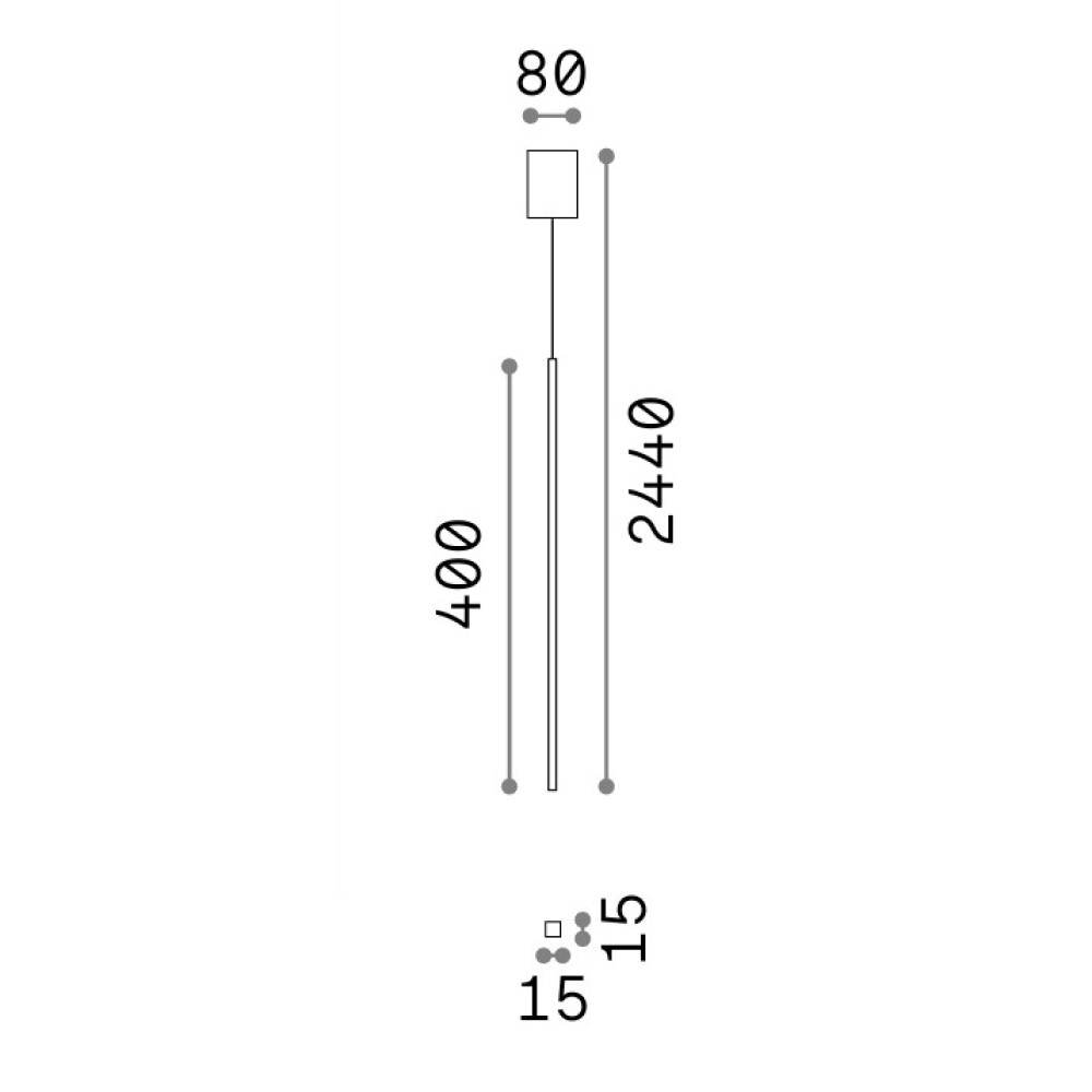 Look LED Square D15 Suspension Lamp