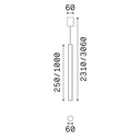 Look Round GU10 D60 Suspension Lamp