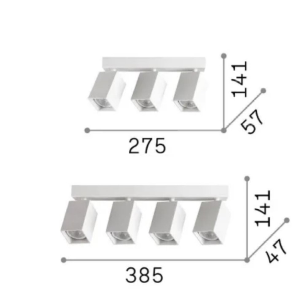 Dynamite Square Linear Ceiling Light