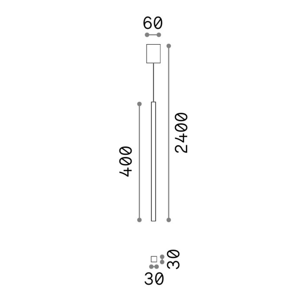Ultrathin Square Suspension Lamp
