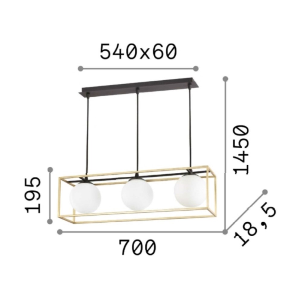 Lingotto 3 Suspension Lamp