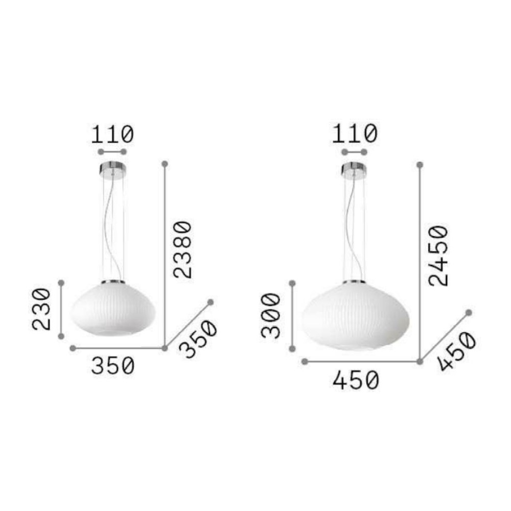 Plissè Suspension Lamp