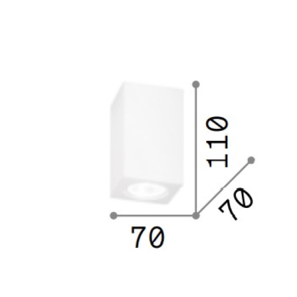 Tower Square Ceiling Light