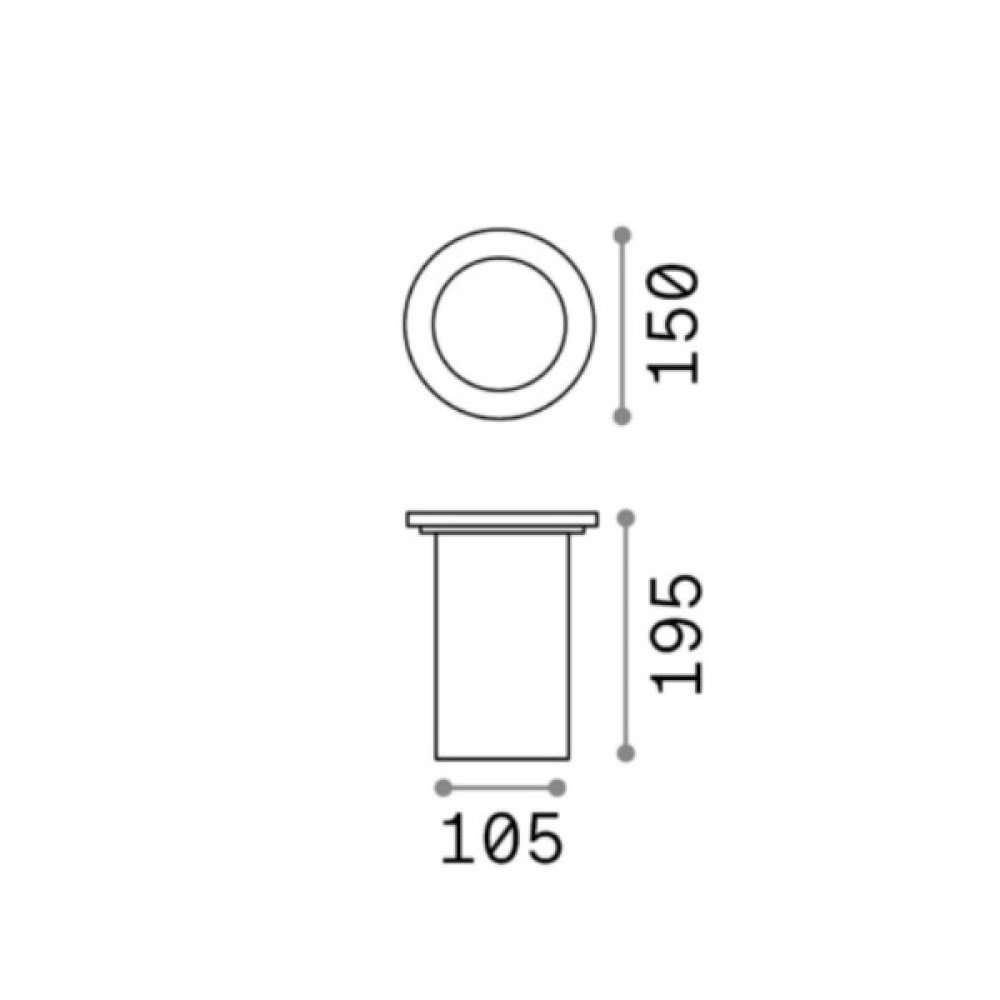 Park Round Medium Exterior in-ground Light