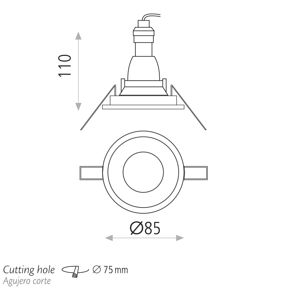 Nork Recessed Ceiling Light
