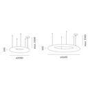 GIGANT CEILING SUSP 16.0 LED 4000K W