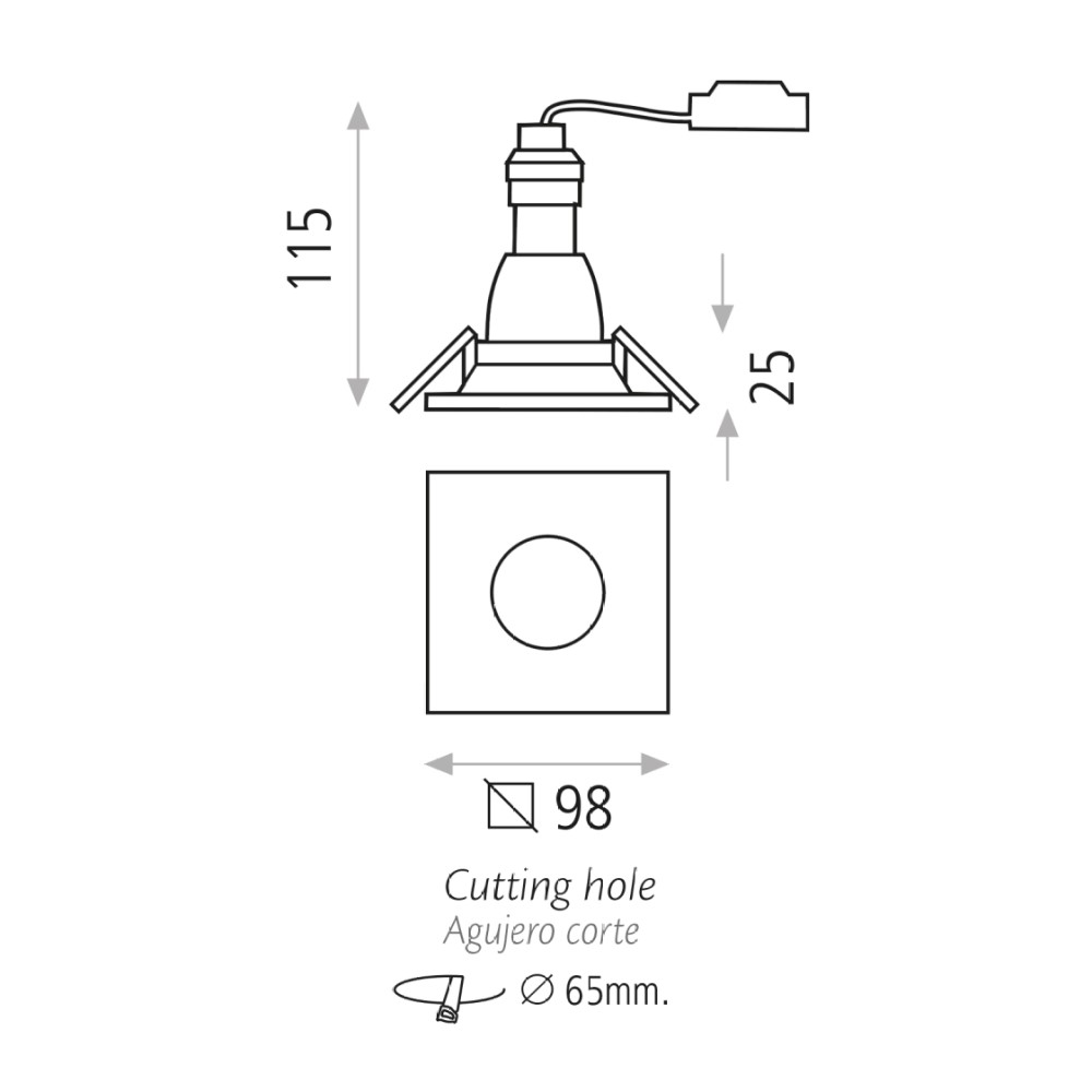 Doro Recessed Ceiling Light