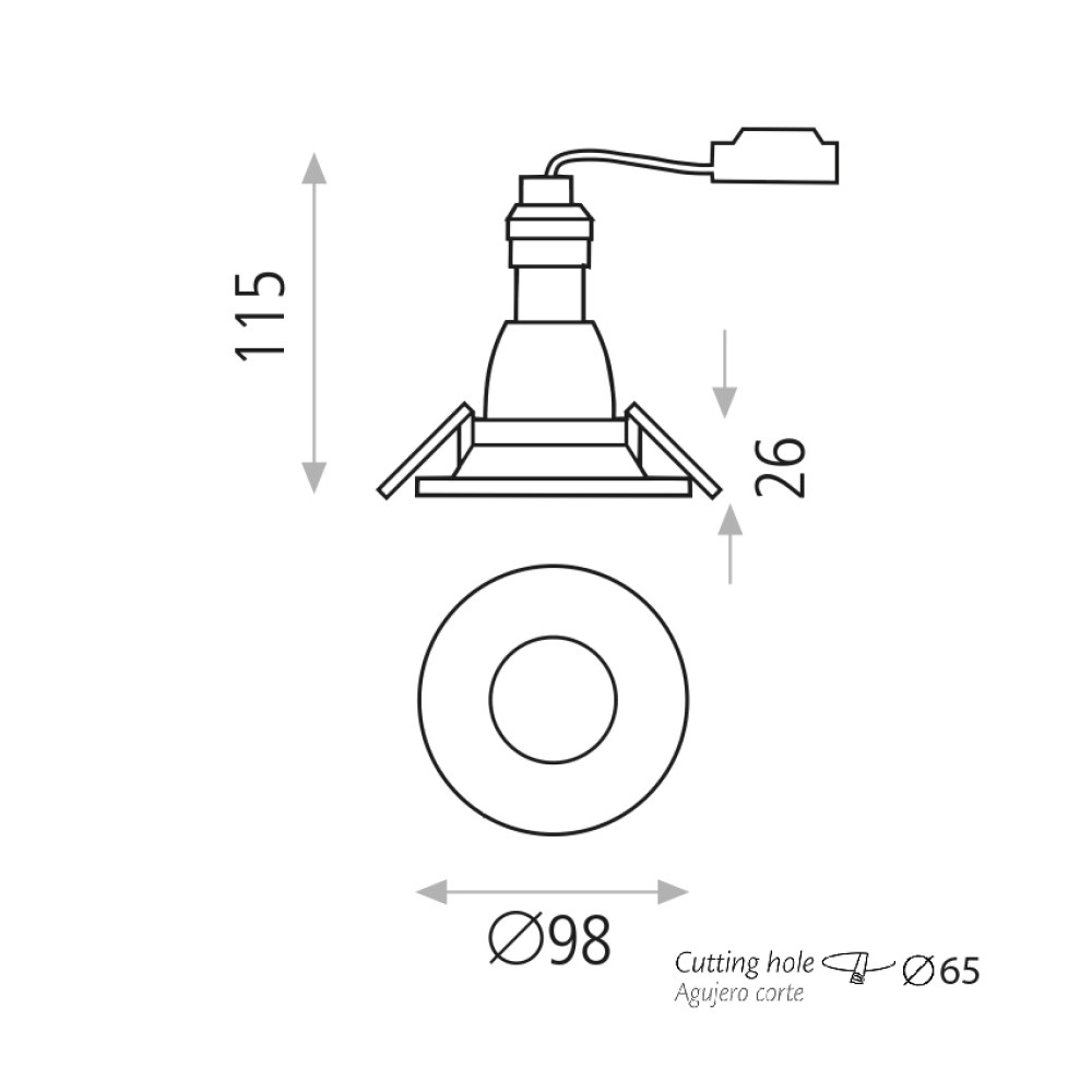 Antea Recessed Ceiling Light