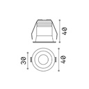 Virus Recessed Ceiling Light
