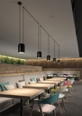 Attic Triple Rectangular Shape Suspension Lamp