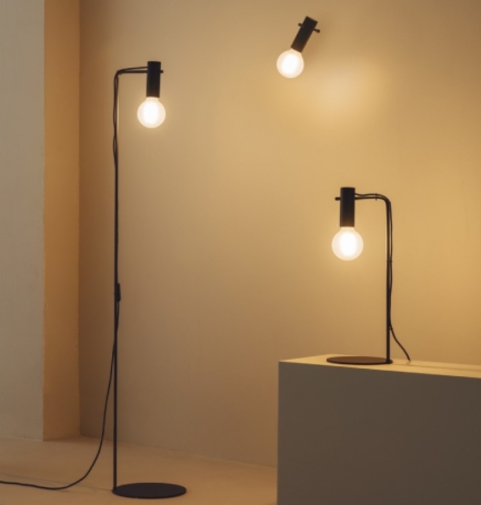 Nude Curved Floor Lamp