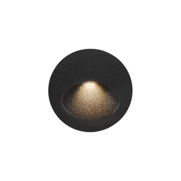 Bat Round Oval zunanja vgradna stenska svetilka (Temno siva, 2700K - toplo bela)