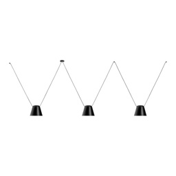 Attic 3 Conic Shape viseča svetilka (Črna, 100)