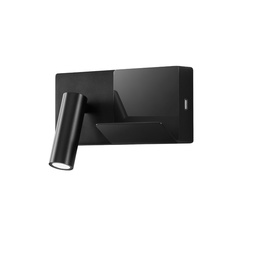 E-lamp Mini stenska svetilka (Črna)