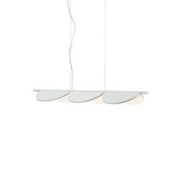 Almendra Linear viseča svetilka (Bela, 128.5cm, bela rozeta)