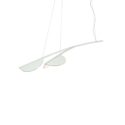 Almendra Organic viseča svetilka (Bela, 132cm, rozeta za pobarvati)