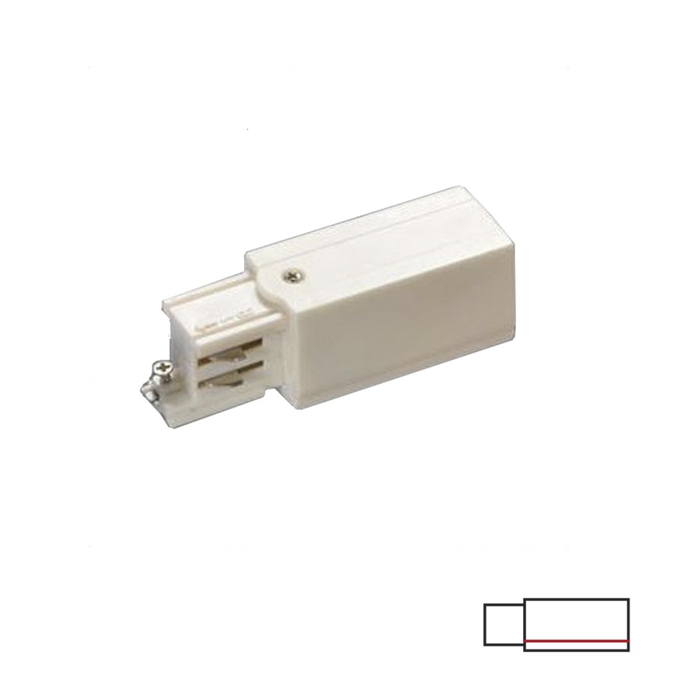 Acb 3-PHASE TRACK CONNECTOR - WHITE RIGHT | formasvetila.si