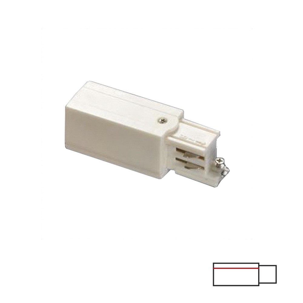 Acb 3-PHASE TRACK CONNECTOR - WHITE LEFT | formasvetila.si