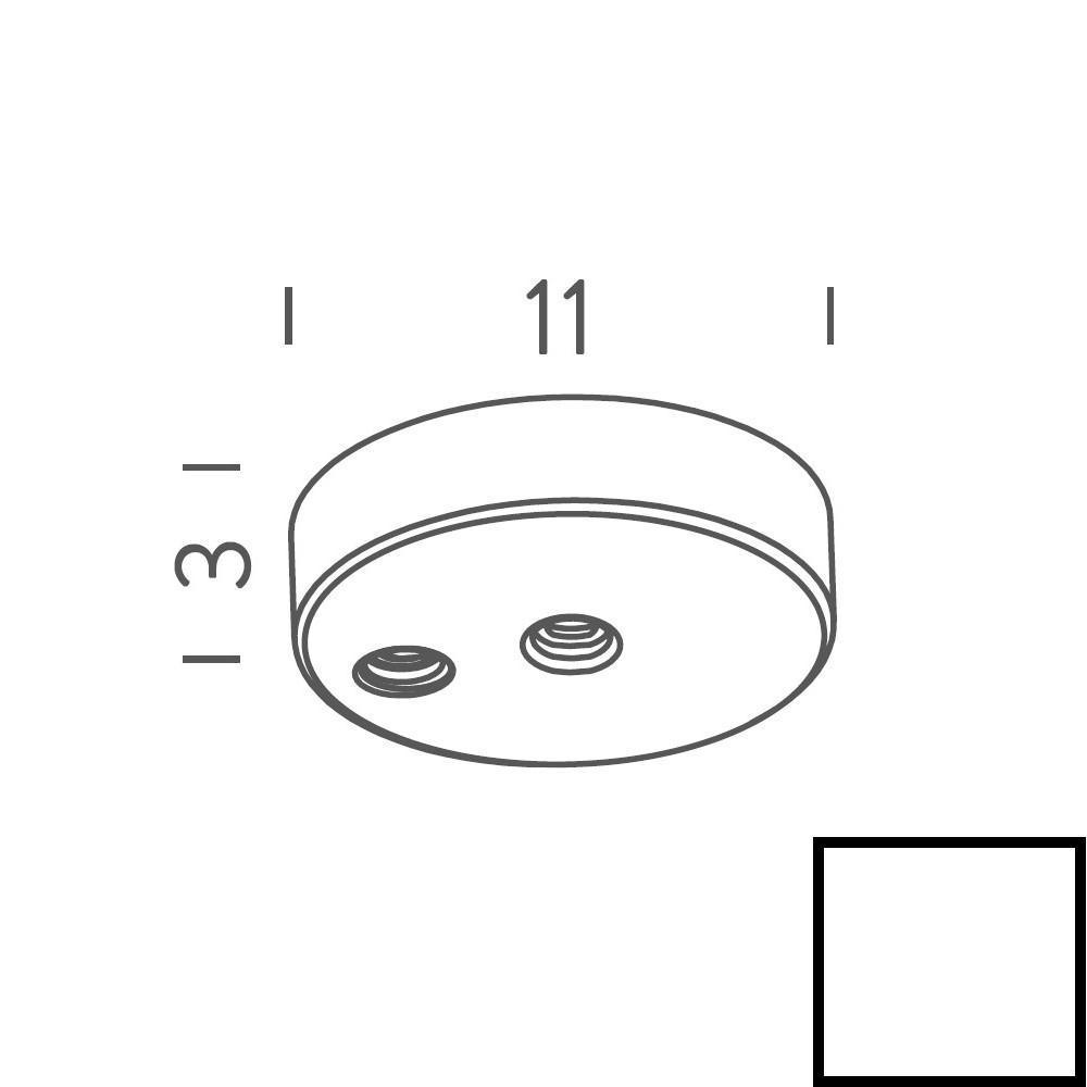 Nemo Lighting stropna rozeta bela | formasvetila.si