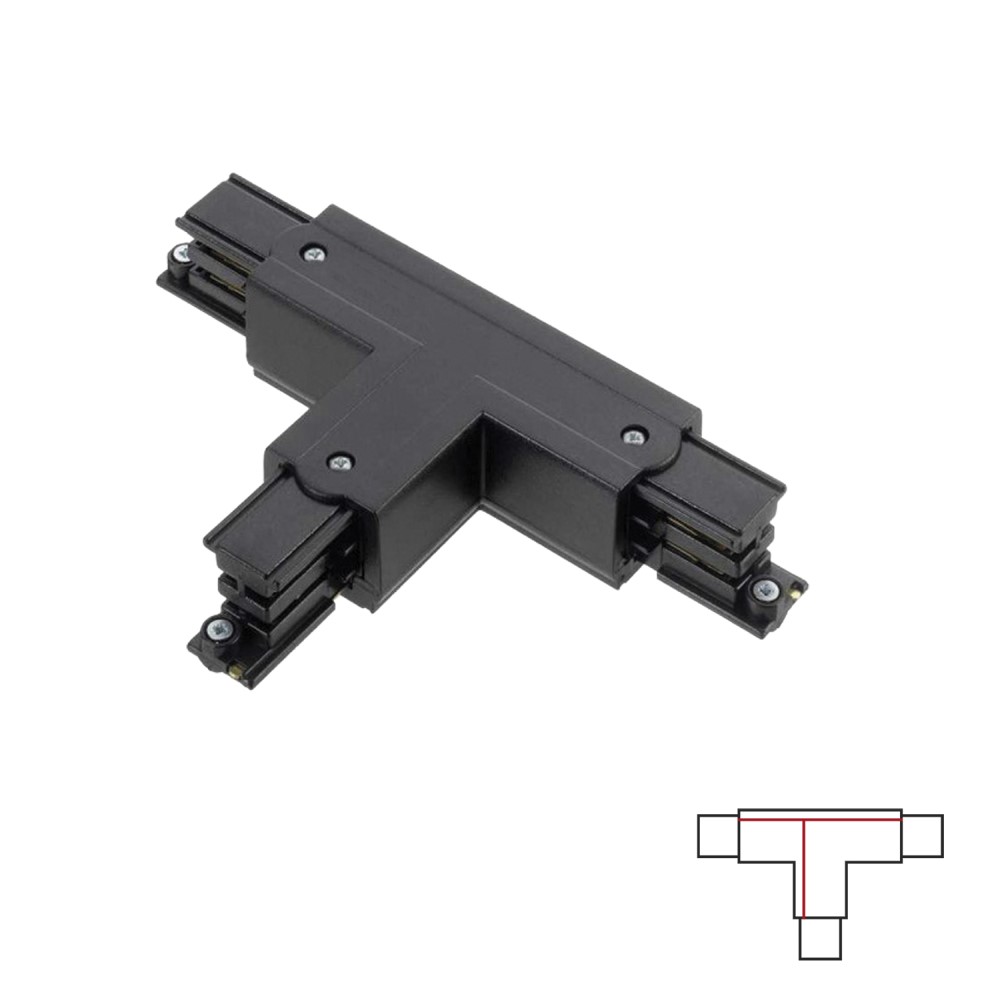 Acb Right T connector 1 Black | formasvetila.si
