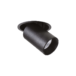 Nova stropna vgradna svetilka (Črna, Ø10cm, 3000K - toplo bela)