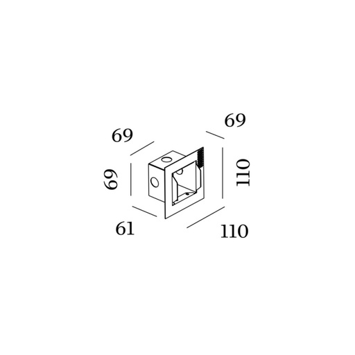 Wever & Ducré ORIS / RETO 0.8 RECESSED HOUSING INCL. PLASTERKIT | formasvetila.si