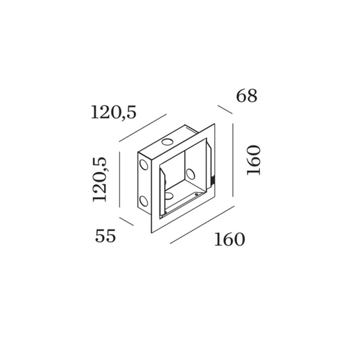 Wever & Ducré ORIS / RETO 1.3 RECESSED HOUSING INCL. PLASTERKIT | formasvetila.si