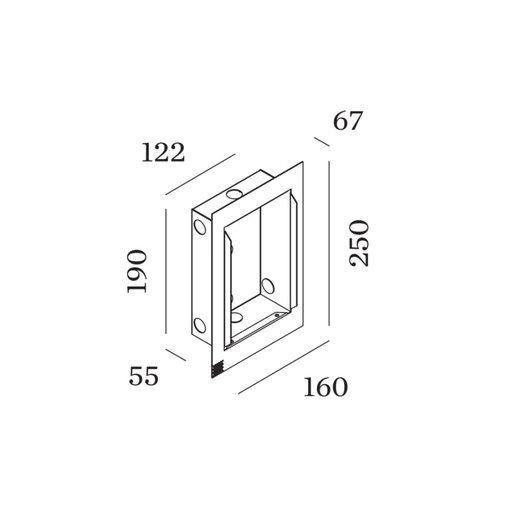 Wever & Ducré ORIS / RETO 2.0 RECESSED HOUSING INCL. PLASTERKIT | formasvetila.si