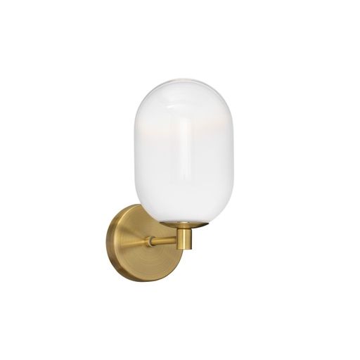 BALOR Brass Gold Metal Gradient White Glass LED G9 1x5 Watt 230 Volt IP20 Bulb Excluded L: 12 W: 18 H: 24.5 cm
