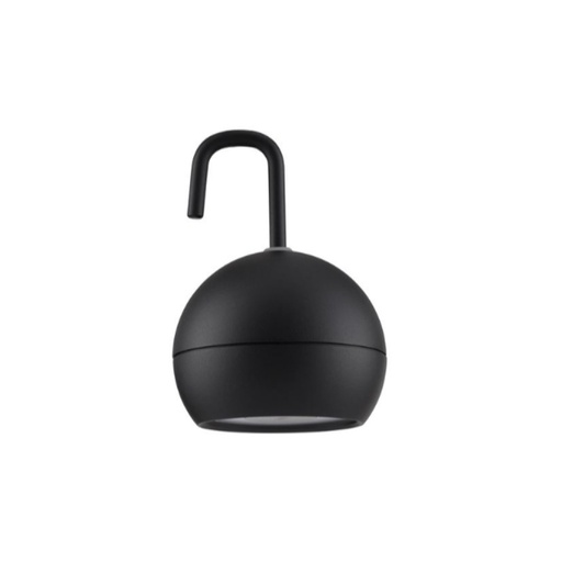 VENEDO Black Aluminium &amp; Acrylic LED 2 Watt 3,7 Volt 180 Lm 3000K IP54 D: 10.2 W: 10.2 H: 15 cm